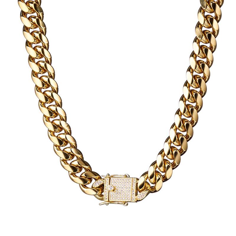 Hip Hop Men's Gold Filled Stainless Steel Curb Curb Link Chain Rhinestone Button Necklace Jewelry
Hip Hop Men's Gold Filled Stainless Steel Curb Curb Link Chain Rhinestone Button Necklace Jewelry