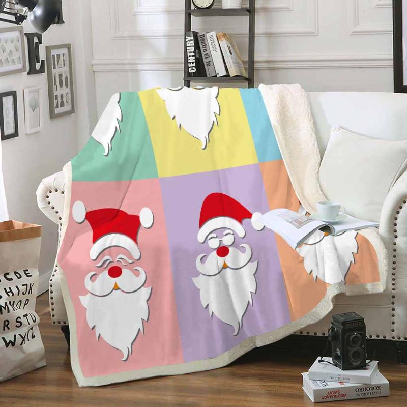 Colorful Throw Blanket White Beard Cartoon Santa Claus Sherpa Blanket Winter Knee Blanket Kids Outside Picnic
Colorful Throw Blanket White Beard Cartoon Santa Claus Sherpa Blanket Winter Knee Blanket Kids Outside Picnic
