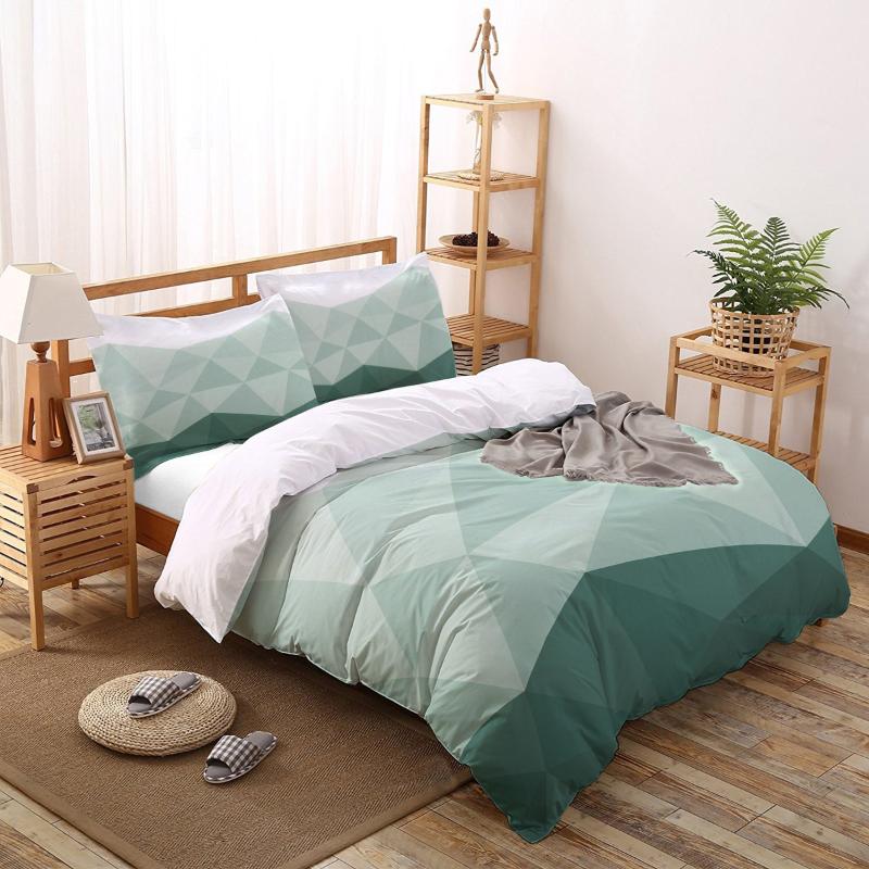 Geometric Green Triangle Pattern Printed Bedding Sets Duvet Cover Set Pillowcase Bed Sets Home Bedclothes Bed Linen, As pic
Geometric Green Triangle Pattern Printed Bedding Sets Duvet Cover Set Pillowcase Bed Sets Home Bedclothes Bed Linen, As pic