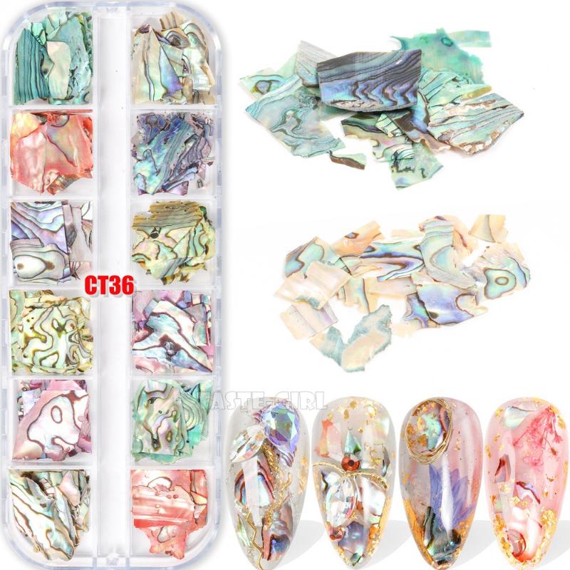 12 Color/Set Colorful Irregular Abalone Slice Nail Glitter Shell Fragments Nail Art Paillette Decorations Manicure Set
12 Color/Set Colorful Irregular Abalone Slice Nail Glitter Shell Fragments Nail Art Paillette Decorations Manicure Set
