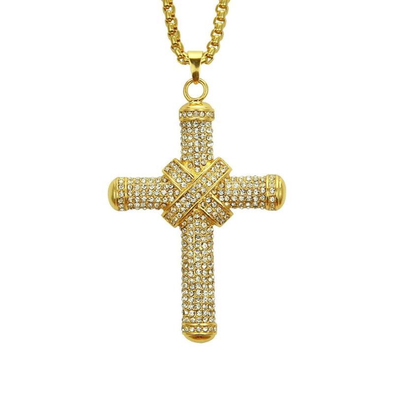 Retro Cross rhinestone Necklace Men and Women High Quality Alloy Hip Hop Fashion Jewelry
Retro Cross rhinestone Necklace Men and Women High Quality Alloy Hip Hop Fashion Jewelry