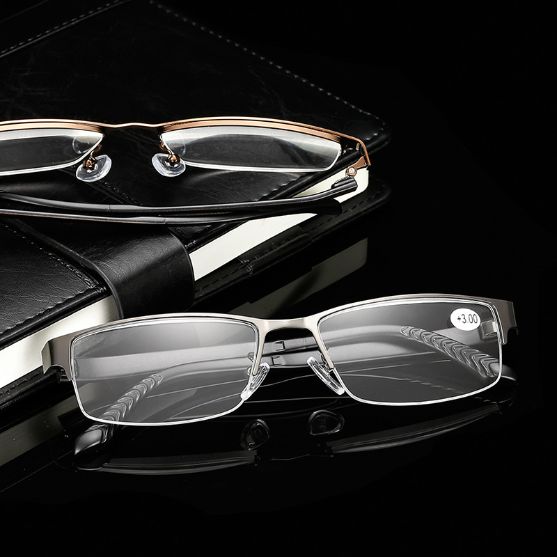 Reading Glasses Men Half Frame Ultra-light Mens Presbyopic Eyeglasses Elderly Metal Frame Hyperopia Eyewear Diopter +1.0 To +4.0
Reading Glasses Men Half Frame Ultra-light Mens Presbyopic Eyeglasses Elderly Metal Frame Hyperopia Eyewear Diopter +1.0 To +4.0