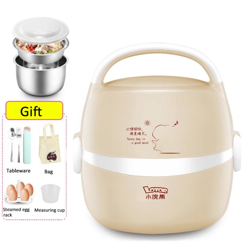 220V Multifunction Electric Heating Lunch Box Double Stainless Steel Liner Rice Cooker Heated Thermal Containers
220V Multifunction Electric Heating Lunch Box Double Stainless Steel Liner Rice Cooker Heated Thermal Containers