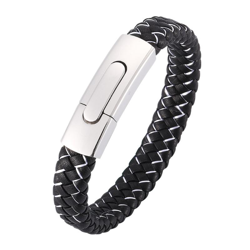 Bracelet Popular Jewelry Leather Men's Hand Woven Stainless Steel Snap Accessories Simple and Elegant Delicate Top Grade Fashion
Bracelet Popular Jewelry Leather Men's Hand Woven Stainless Steel Snap Accessories Simple and Elegant Delicate Top Grade Fashion