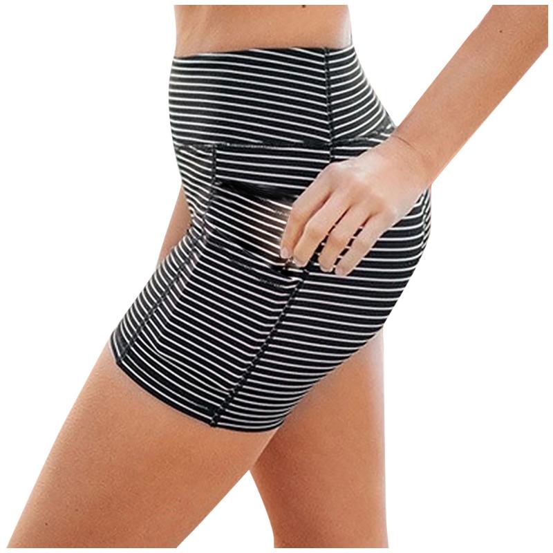 Hot Sale Women Casual Stripe Print Pocket High Waist And Hip Lifting Stretch Running Yoga Short Sports Short Pants
Hot Sale Women Casual Stripe Print Pocket High Waist And Hip Lifting Stretch Running Yoga Short Sports Short Pants