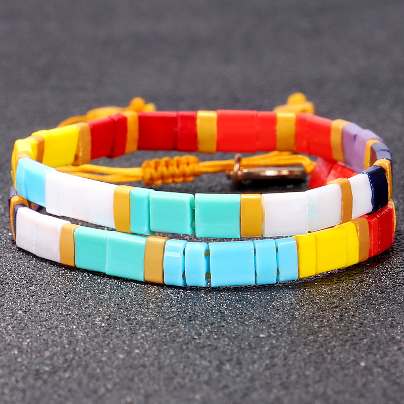 Handmade Tila Beads Bracelet Women Bohemian Miyuki Bracelet Men Rainbow Color Boho Delicate Beads Adjustable Size
Handmade Tila Beads Bracelet Women Bohemian Miyuki Bracelet Men Rainbow Color Boho Delicate Beads Adjustable Size