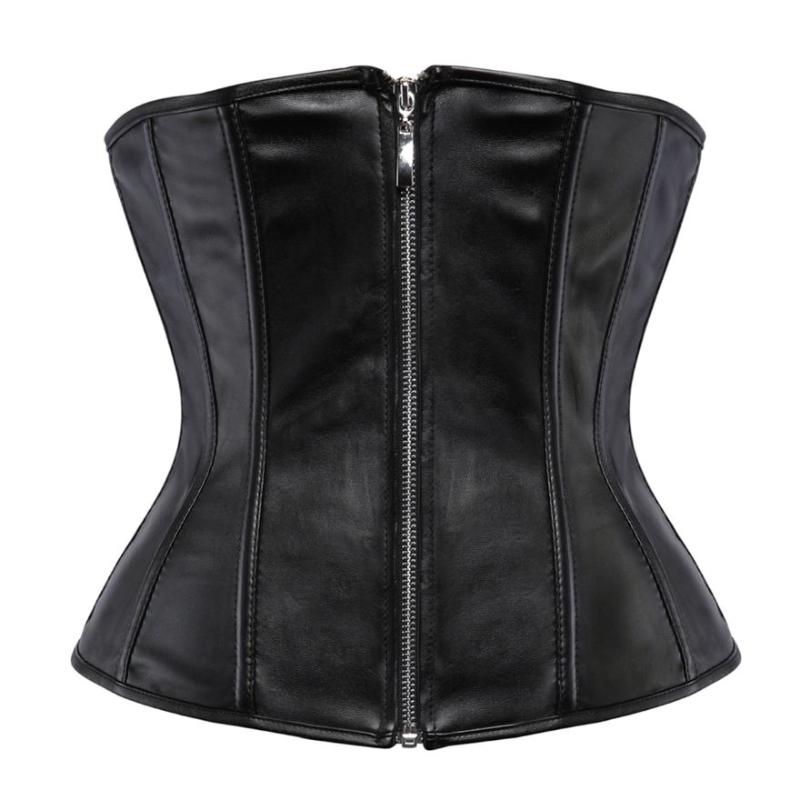 Women Gothic Faux Leather Zipper Corset Waist Cincher Body Shaper Burlesque Sexy Corsets Bustiers Lingerie Top Pu Clothes, Black
Women Gothic Faux Leather Zipper Corset Waist Cincher Body Shaper Burlesque Sexy Corsets Bustiers Lingerie Top Pu Clothes, Black