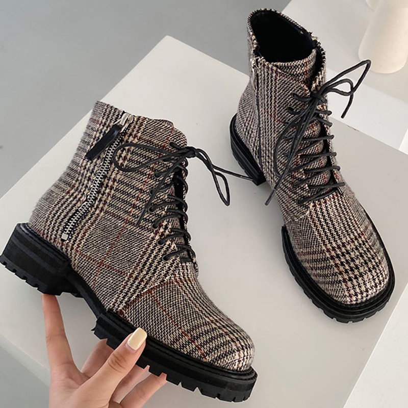 2020 Winter Designer Women Square Toe Tie Up Ankle Boots Medium Heels Short Boots Plaid Zippers Ladies Party Shoes, Black
2020 Winter Designer Women Square Toe Tie Up Ankle Boots Medium Heels Short Boots Plaid Zippers Ladies Party Shoes, Black