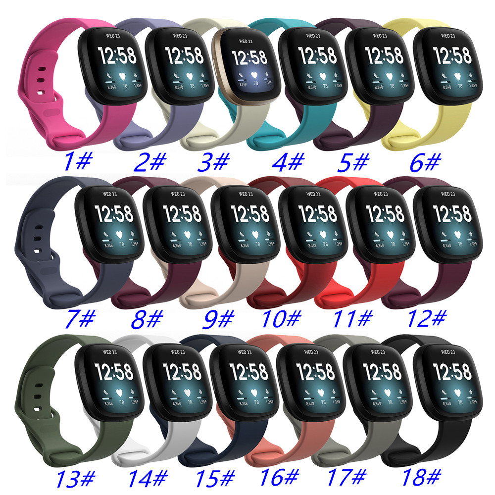 Wristwatch Silicone Band Versa 3 For Fitbit Sense Smart Accessories Soft Wristband Watch Strap free shipping