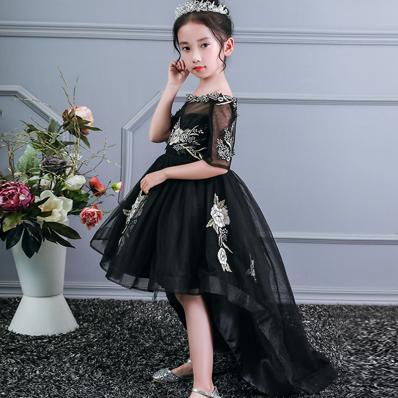 Girls Dresses For Wedding Tulle Lace Long Girl Dress Party Pageant Dress Children Princess Costume For Kids elegant Prom Dress T200917