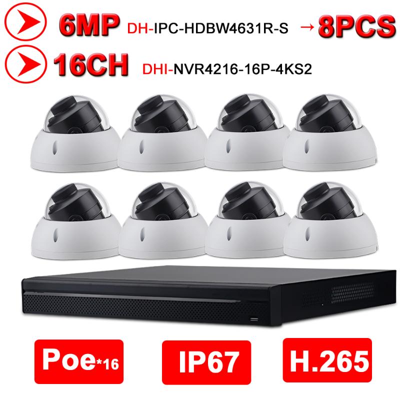 Dahua 6MP 16+8 Security CCTV System 8PCS 6MP IR IP Camera IPC-HDBW4631R-S & 16POE 4K NVR NVR4216-16P-4KS2 Surveillance CCTV Kits 
Dahua 6MP 16+8 Security CCTV System 8PCS 6MP IR IP Camera IPC-HDBW4631R-S & 16POE 4K NVR NVR4216-16P-4KS2 Surveillance CCTV Kits
