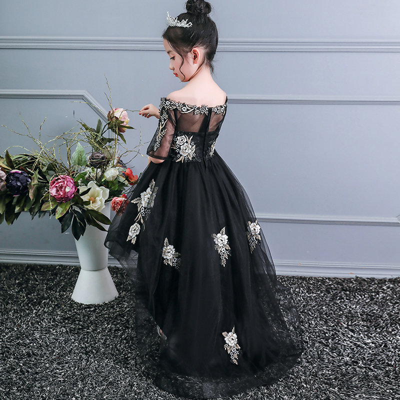 Girls Dresses For Wedding Tulle Lace Long Girl Dress Party Pageant Dress Children Princess Costume For Kids elegant Prom Dress T200917