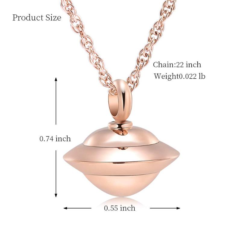 IJD10065 Stainless Steel Cremation Keepsake Rose Gold Spaceship Necklace for Ashes Urn Holder Keepsake Memorial Pendant Jewelry
IJD10065 Stainless Steel Cremation Keepsake Rose Gold Spaceship Necklace for Ashes Urn Holder Keepsake Memorial Pendant Jewelry