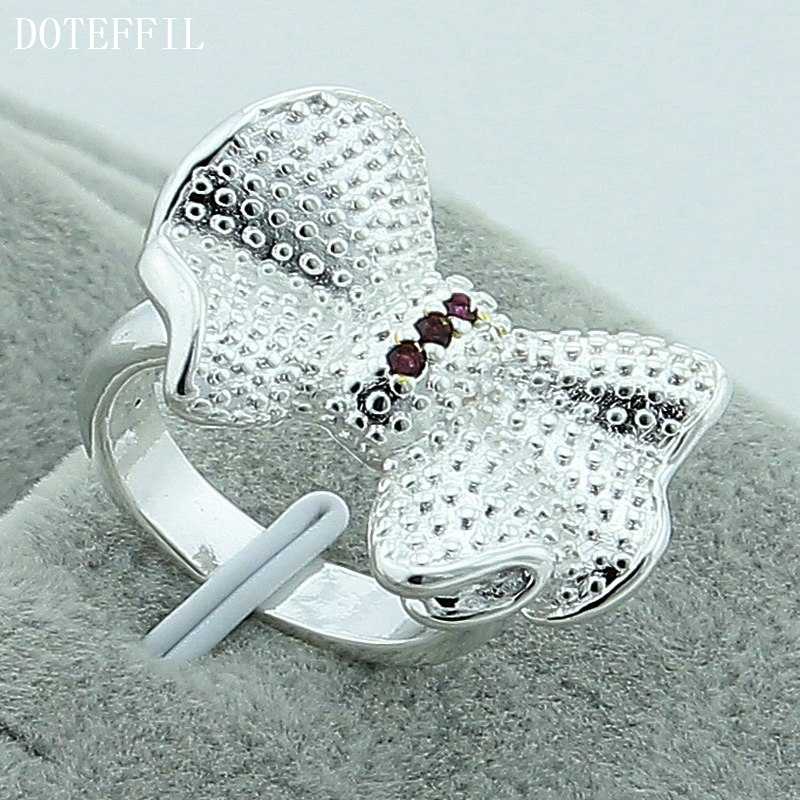 DOTEFFIL 925 Sterling Silver Bow-Knot Butterfly Ring For Women Wedding Engagement Party Fashion Charm Jewelry
DOTEFFIL 925 Sterling Silver Bow-Knot Butterfly Ring For Women Wedding Engagement Party Fashion Charm Jewelry