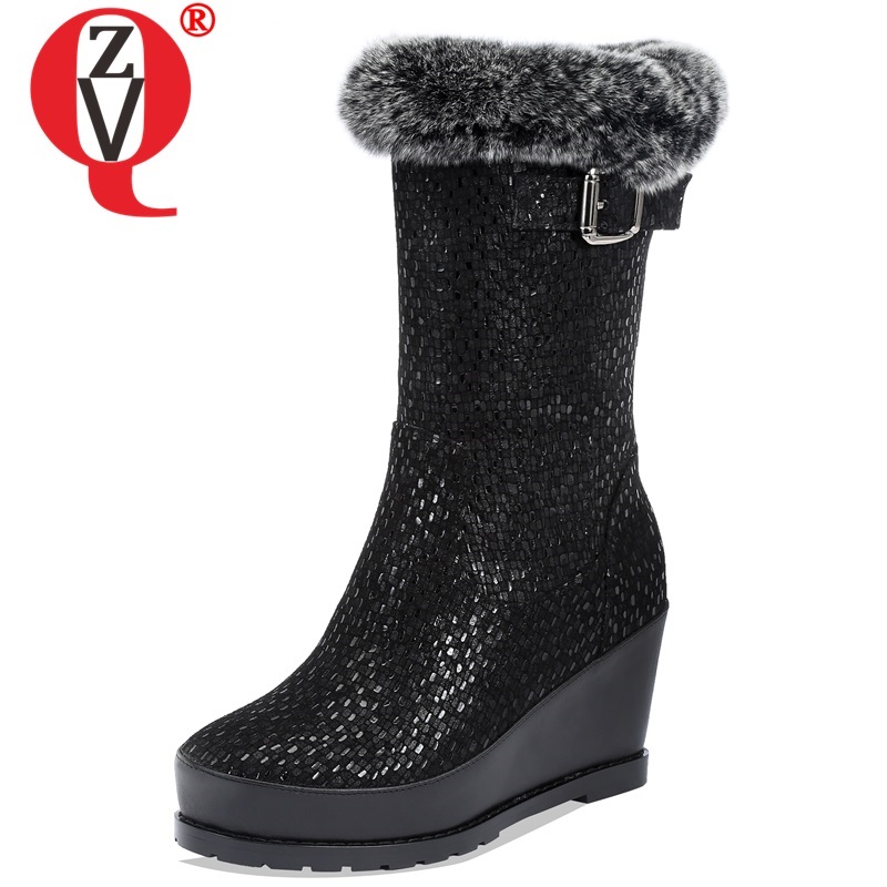 ZVQ winter new fashion snow boots outside plush warm women boots super high heels platform zip kid suede women shoes size 33-40, Print black
ZVQ winter new fashion snow boots outside plush warm women boots super high heels platform zip kid suede women shoes size 33-40, Print black