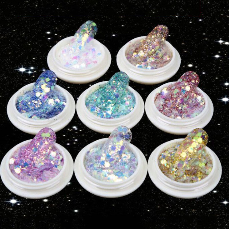 Mermaind Shiny Flakes Nails Art Glitter Powder Sequins Sparkly Hexagon Powder Mixed Mirror Sequin Colorful Manicure Decorations
Mermaind Shiny Flakes Nails Art Glitter Powder Sequins Sparkly Hexagon Powder Mixed Mirror Sequin Colorful Manicure Decorations