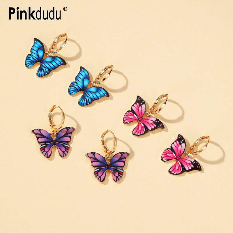Pinkdudu New Japan Style Fashion Hoop Earrings Women Alloy Drop Oil Colorful Butterfly Pendant Earrings Elegant Sweet OG064
Pinkdudu New Japan Style Fashion Hoop Earrings Women Alloy Drop Oil Colorful Butterfly Pendant Earrings Elegant Sweet OG064