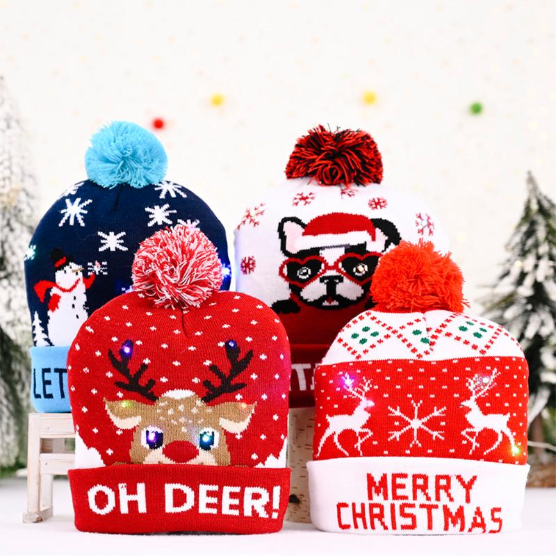Colorful LED Light Christmas Hat Snowman Cartoon Pattern Luminous Knitted Cap Beanie for Children Adult Xmas Festival Party New
Colorful LED Light Christmas Hat Snowman Cartoon Pattern Luminous Knitted Cap Beanie for Children Adult Xmas Festival Party New