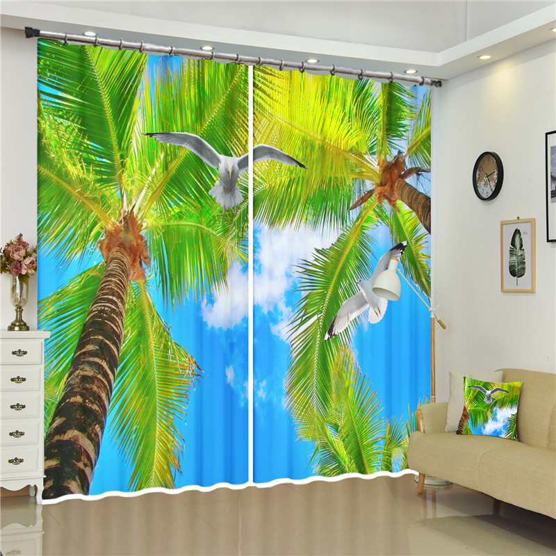 Sunshine Green Coconut tree Seagull Scenery Digital 3D print Smooth Window Curtain luxury Living Room office Drapes Rideaux, 3d curtain
Sunshine Green Coconut tree Seagull Scenery Digital 3D print Smooth Window Curtain luxury Living Room office Drapes Rideaux, 3d curtain