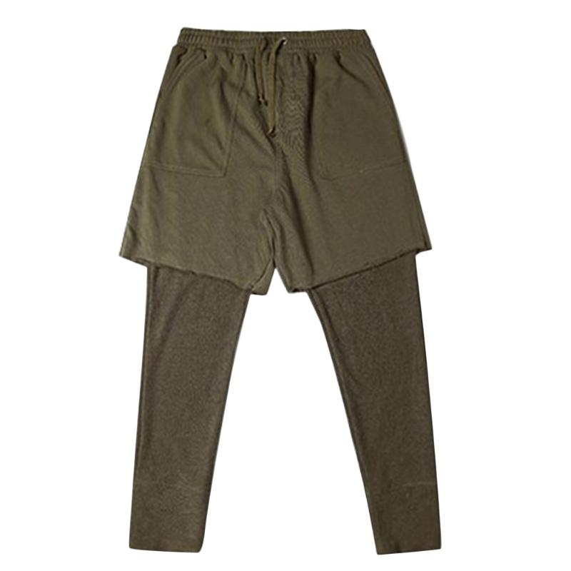 Men Fashion Fitness Fake Two-piece Long Pants Casual Sweatpants Baggy Jogger Hiphop Pants Bottoms, Black
Men Fashion Fitness Fake Two-piece Long Pants Casual Sweatpants Baggy Jogger Hiphop Pants Bottoms, Black