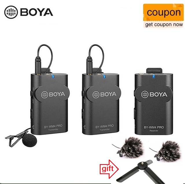 BOYA BY-WM4 Pro K2 K1 Phone Wireless Lav Microphone Video Audio Lavalier Mic for DSLR Camera DV Smartphone Vlog Live Streaming
BOYA BY-WM4 Pro K2 K1 Phone Wireless Lav Microphone Video Audio Lavalier Mic for DSLR Camera DV Smartphone Vlog Live Streaming