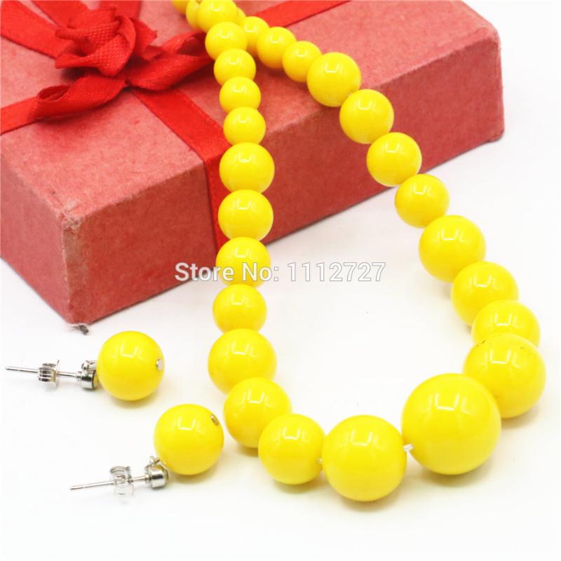 6-14mm Accessories Hallowmas Yellow Glass Lucky Beads Necklace Chain Earbob Earrings Sets DIY Women Girls Gifts Jewelry Making, As pic
6-14mm Accessories Hallowmas Yellow Glass Lucky Beads Necklace Chain Earbob Earrings Sets DIY Women Girls Gifts Jewelry Making, As pic