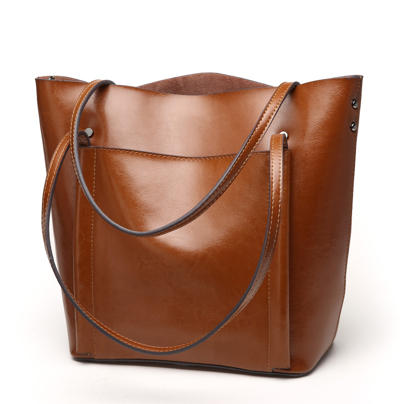 Women Genuine Leather Handbags Tote Bags Female Classic Oil Wax Cowhide Leather shoulder bags ladies handbags messenger, Black
Women Genuine Leather Handbags Tote Bags Female Classic Oil Wax Cowhide Leather shoulder bags ladies handbags messenger, Black