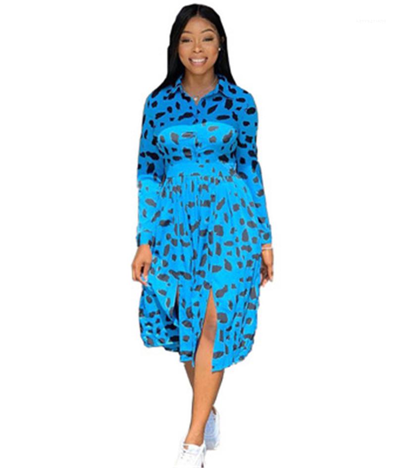 Printing Dress Fashion Trend Long Sleeve Cardigan Button Loose Dress Designer Female Bohemian Casual Short Skirt Women Blue Leopard
Printing Dress Fashion Trend Long Sleeve Cardigan Button Loose Dress Designer Female Bohemian Casual Short Skirt Women Blue Leopard