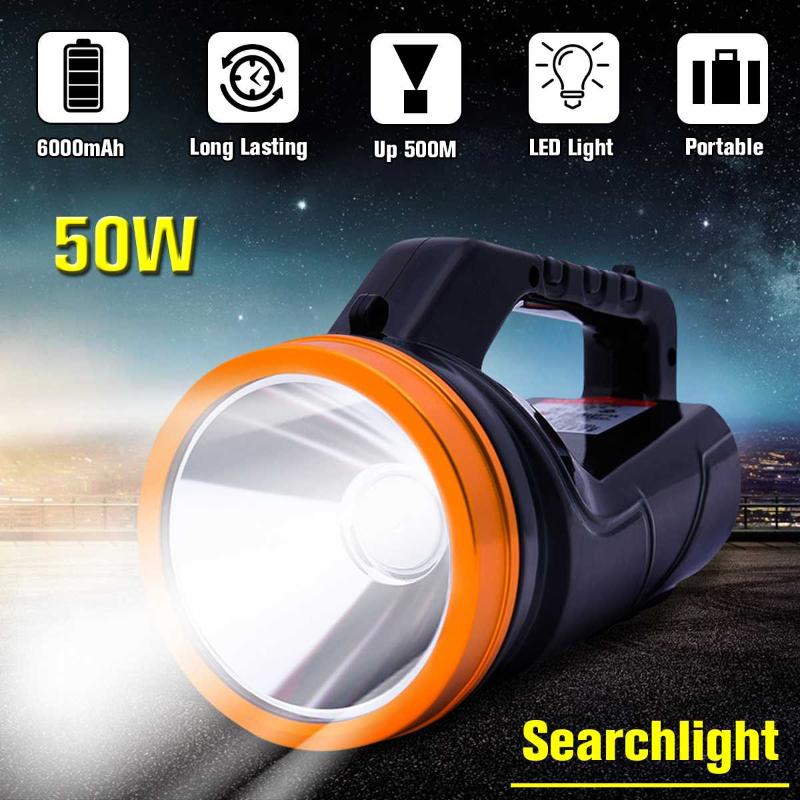 50W Handheld Super Bright LED Spotlight Portable Spotlights Lithum Battery Strong Light Searchlight for Expeditions
50W Handheld Super Bright LED Spotlight Portable Spotlights Lithum Battery Strong Light Searchlight for Expeditions