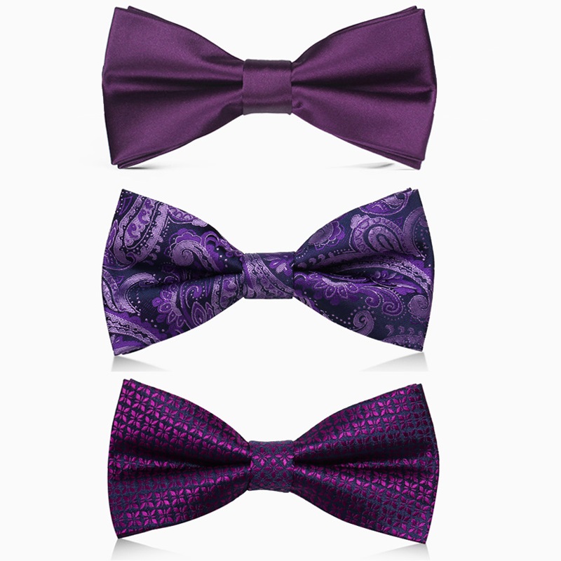 2020 Brand New Fashion Men's Bow Ties Wedding Double Fabric Purple Pattern Bowtie Banquet Host Party Butterfly Tie with Gift Box
2020 Brand New Fashion Men's Bow Ties Wedding Double Fabric Purple Pattern Bowtie Banquet Host Party Butterfly Tie with Gift Box