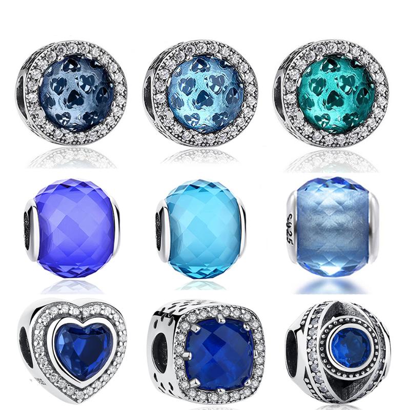 ELESHE European 925 Sterling Silver Blue CZ Crystal Faceted Murano Glass Beads Fit Original Charm Bracelets DIY Jewelry
ELESHE European 925 Sterling Silver Blue CZ Crystal Faceted Murano Glass Beads Fit Original Charm Bracelets DIY Jewelry