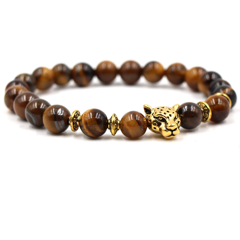 Silver Color Leopard Head Men Bracelet Natural Healing Energy Tiger Eye Stone Beads Bracelets Women Jewelry Friendship Pulseras
Silver Color Leopard Head Men Bracelet Natural Healing Energy Tiger Eye Stone Beads Bracelets Women Jewelry Friendship Pulseras