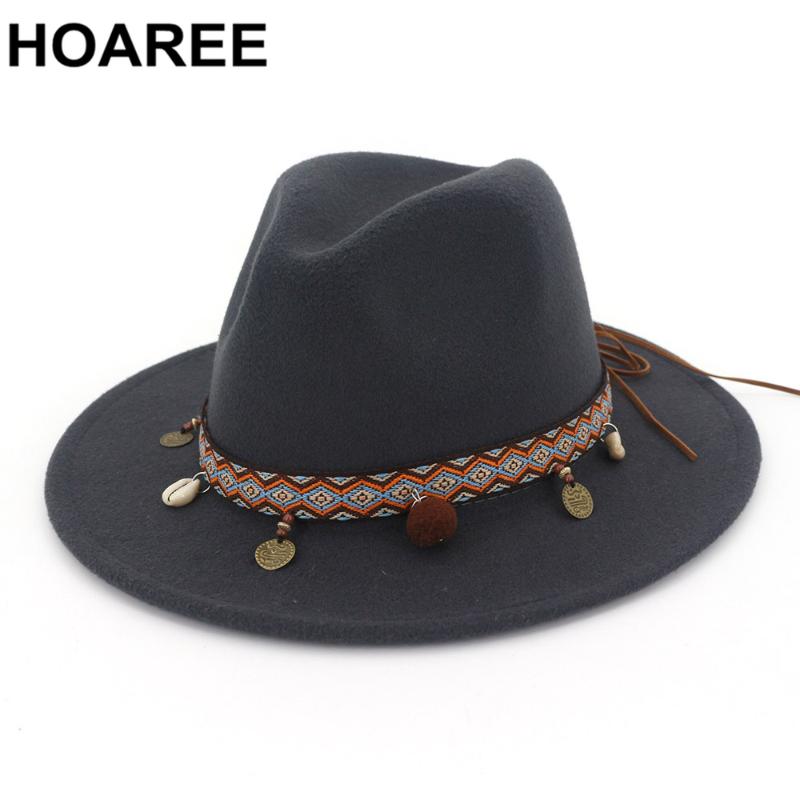 HOAREE Dark Gray Fedoras Hats for Women Ethnic Style Wool Trilby Hat Female Wide Brim Vintage Ladies Autumn Brand Panama Hat, Blue hat
HOAREE Dark Gray Fedoras Hats for Women Ethnic Style Wool Trilby Hat Female Wide Brim Vintage Ladies Autumn Brand Panama Hat, Blue hat
