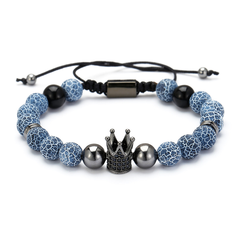 Fashion CZ Crown Charm Bracelet Men Women 2020 Trendy Natural Stone Bead Braided Macrame Bracelet Jewelry Gift Pulsera Hombre
Fashion CZ Crown Charm Bracelet Men Women 2020 Trendy Natural Stone Bead Braided Macrame Bracelet Jewelry Gift Pulsera Hombre