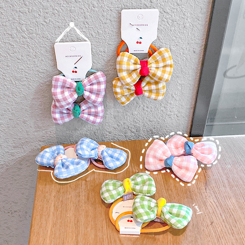 2Pcs/Set Fabric Bowknot Lattice Elastic Hair Bands For Children Candy Color Scrunchie Ponytail Holders Girls Hair Accessories
2Pcs/Set Fabric Bowknot Lattice Elastic Hair Bands For Children Candy Color Scrunchie Ponytail Holders Girls Hair Accessories