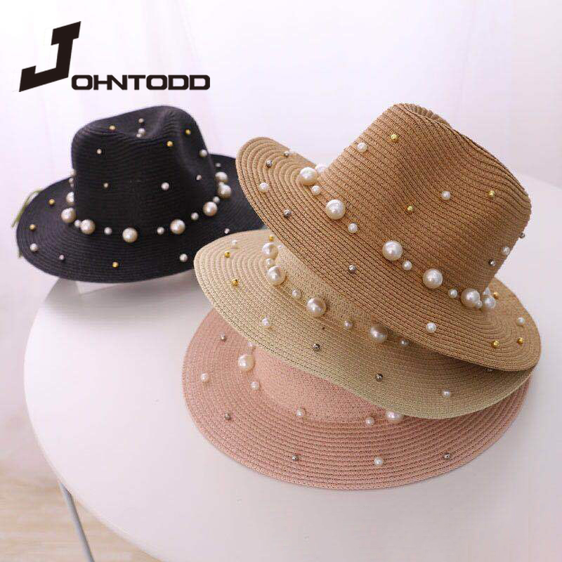 New summer ladies spring hats flower beads wide brim jazz panama straw sun visor beach hat flower rivet pearl straw hat cap
New summer ladies spring hats flower beads wide brim jazz panama straw sun visor beach hat flower rivet pearl straw hat cap