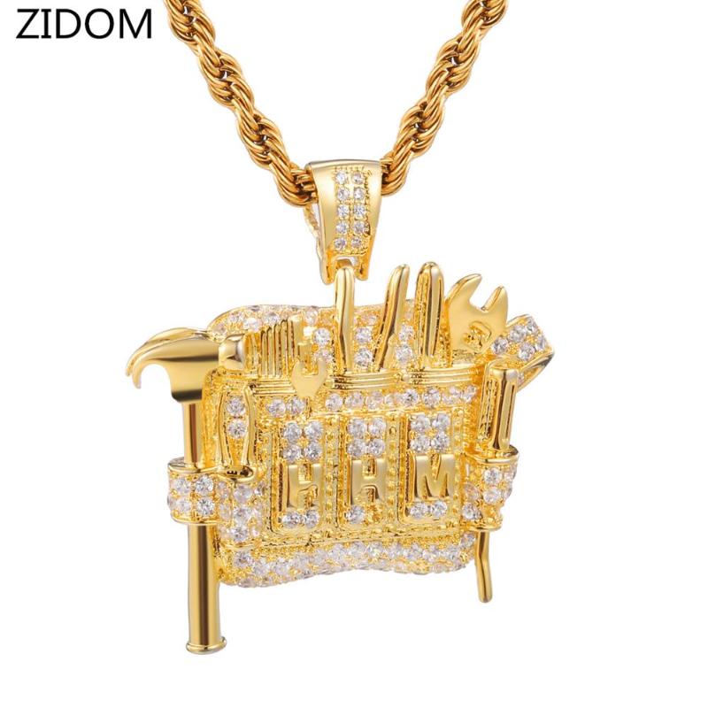 Men Hip hop iced out bling tool cabinet pendant necklaces micro pave Zircon Hiphop pendants necklace Hiphop jewelry Fashion
Men Hip hop iced out bling tool cabinet pendant necklaces micro pave Zircon Hiphop pendants necklace Hiphop jewelry Fashion
