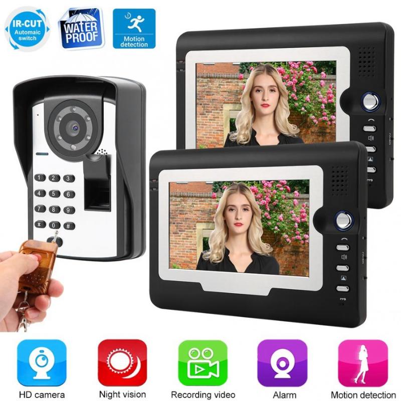 7in TFT Video Door Phone Wired Intercom Doorbell Fingerprint Password Remote Unlock for AU UK EU US Plug
7in TFT Video Door Phone Wired Intercom Doorbell Fingerprint Password Remote Unlock for AU UK EU US Plug