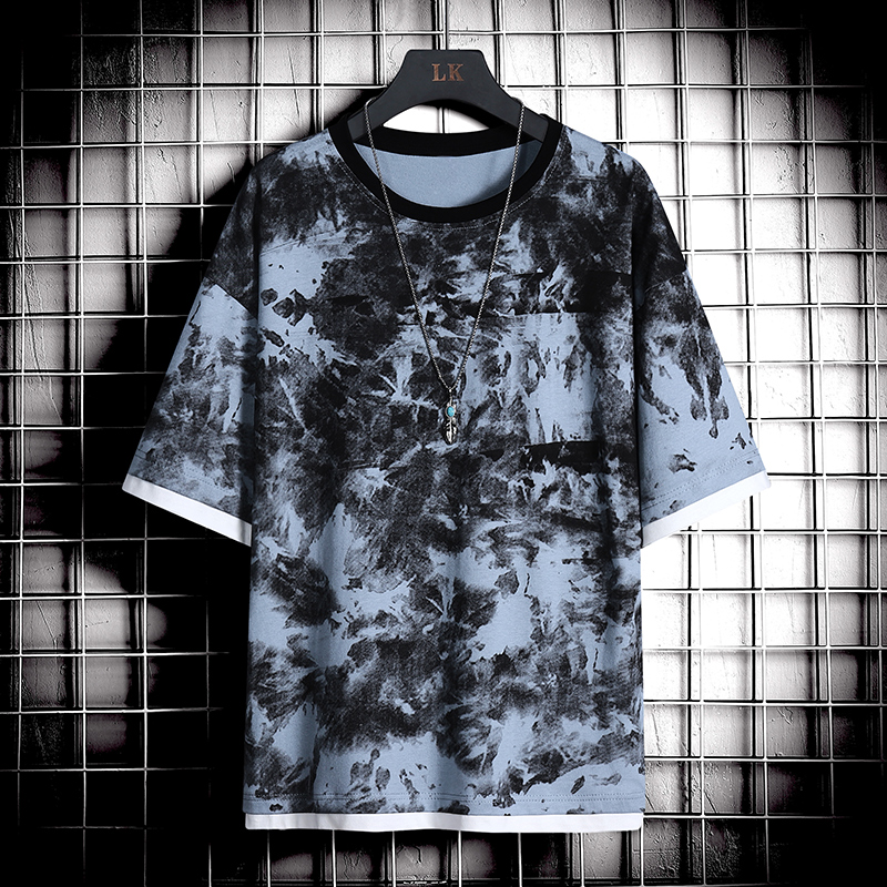 BSummer Tie-dye T Shirt Men's Fashion Printing Casual Short-sleeved T-shirt Men Streetwear Loose Hip Hop Camo Tshirt Mens -4XL, White
BSummer Tie-dye T Shirt Men's Fashion Printing Casual Short-sleeved T-shirt Men Streetwear Loose Hip Hop Camo Tshirt Mens -4XL, White