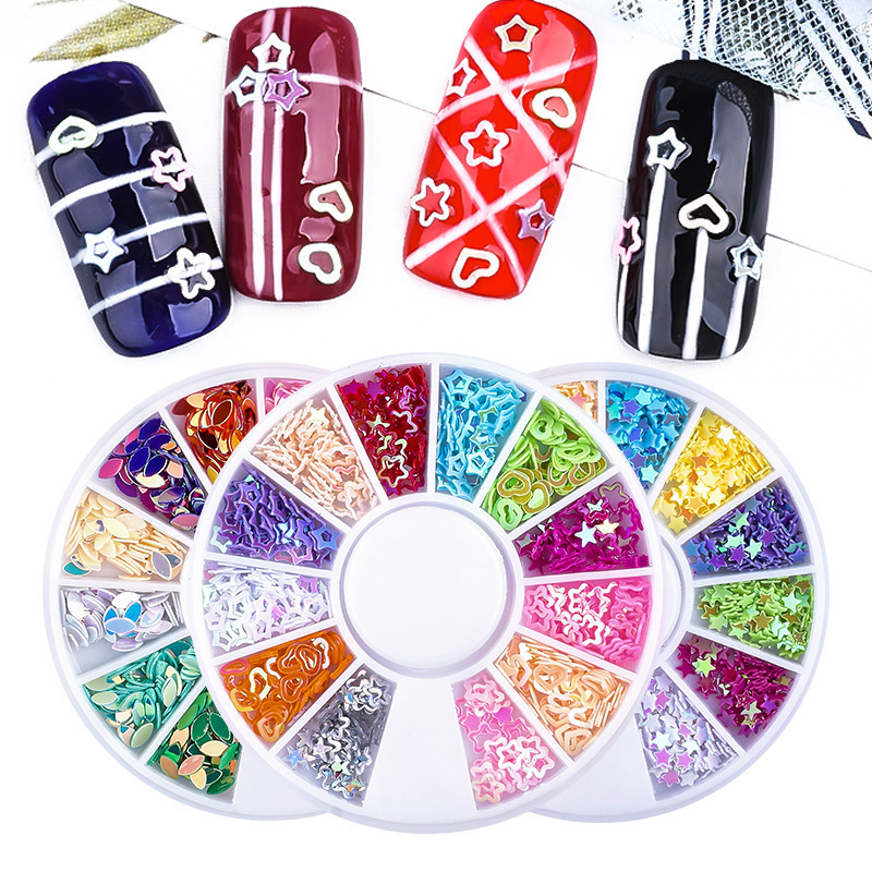 Nail Art Stickers Star Sequins Nail Rhinestone 12 Grid Disc Box Accessories Plum Heart DIY Glitter Nail Art Decorations Arte De Uñas
Nail Art Stickers Star Sequins Nail Rhinestone 12 Grid Disc Box Accessories Plum Heart DIY Glitter Nail Art Decorations Arte De Uñas