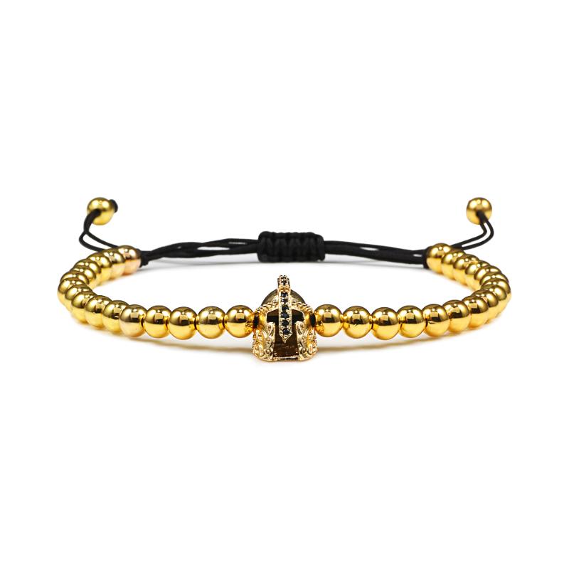 Charm Men Bracelet Copper Beads Braided Bracelets Pave Zircon Warrior Helmet Bangles for Women Fashion Weave Jewelry Gifts
Charm Men Bracelet Copper Beads Braided Bracelets Pave Zircon Warrior Helmet Bangles for Women Fashion Weave Jewelry Gifts