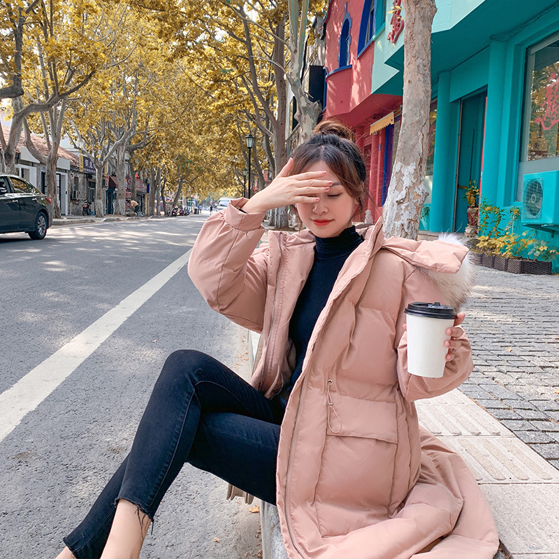 Thick parka women long over the knee heavy hair thickening coat of cultivate morality down jacket coat, Black
Thick parka women long over the knee heavy hair thickening coat of cultivate morality down jacket coat, Black