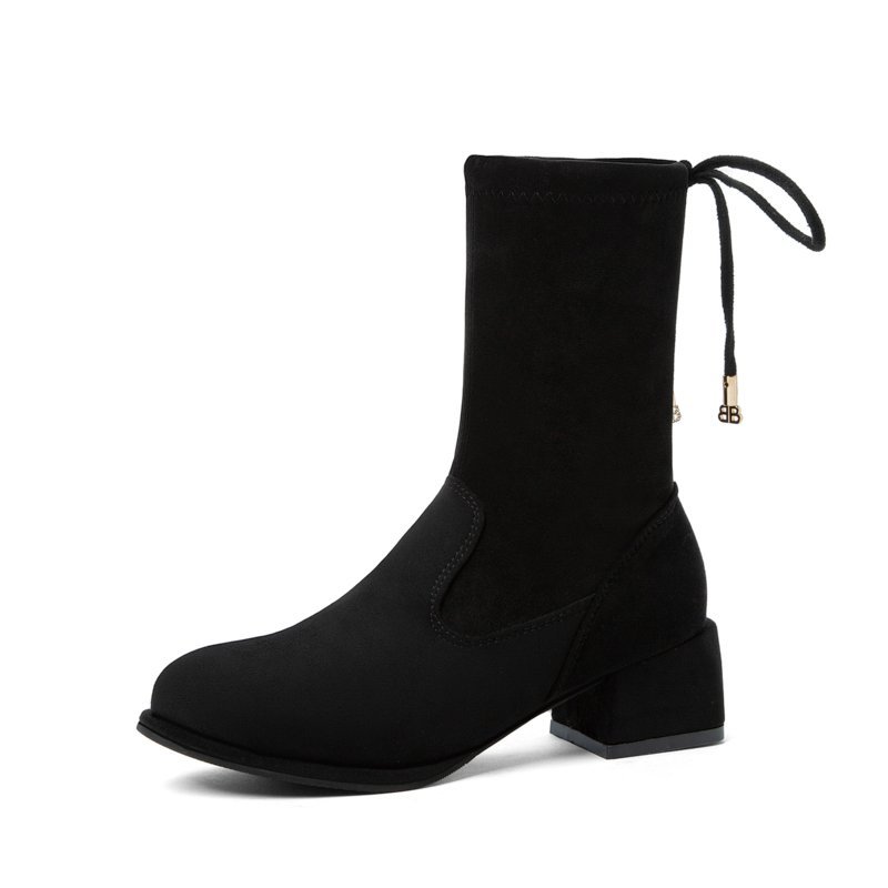Fashion Black Suede Boots Women Lace up Decoration Mid Calf Boots Women Round Toe Square Heels Autumn Winter Ladies Shoes
Fashion Black Suede Boots Women Lace up Decoration Mid Calf Boots Women Round Toe Square Heels Autumn Winter Ladies Shoes