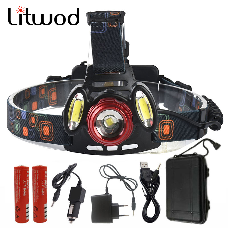 Litwod Z1020 T6 +2COB LED Headlamp Head light head Lamp use 2*18650 battery/Car charger 5000 lumen fishing lamp
Litwod Z1020 T6 +2COB LED Headlamp Head light head Lamp use 2*18650 battery/Car charger 5000 lumen fishing lamp