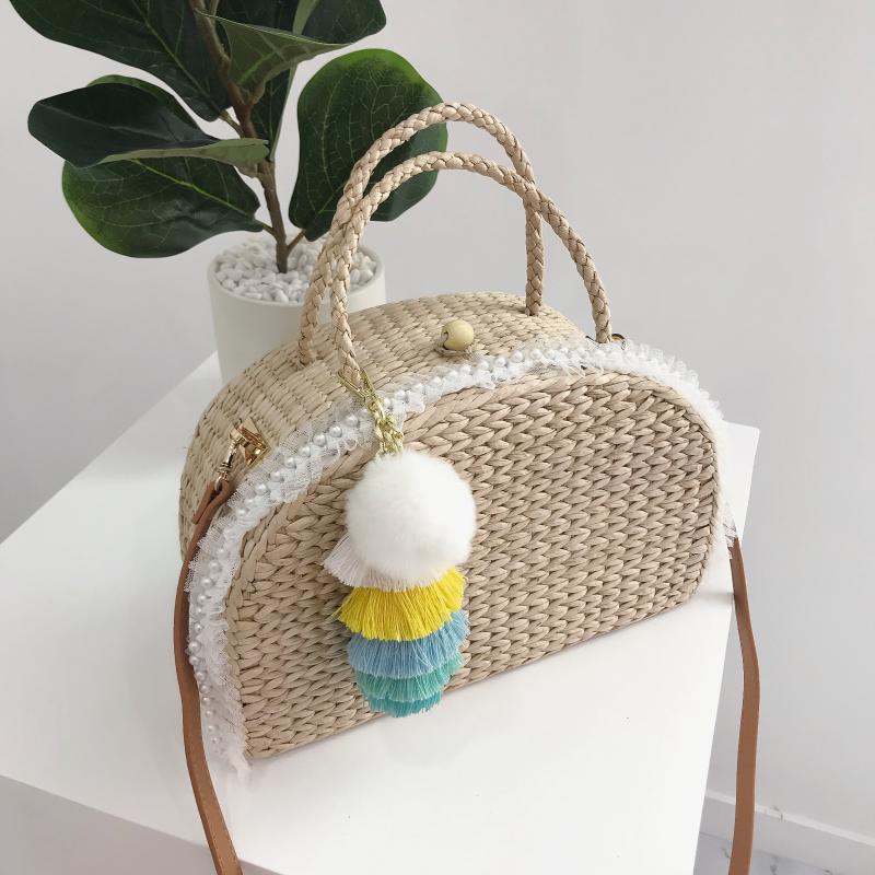 Straw Bags for Women 2020 Summer Rattan Bag Handmade Woven Hair ball tassel Beach Bag Bohemia Bali Handbag bolsos mimbre
Straw Bags for Women 2020 Summer Rattan Bag Handmade Woven Hair ball tassel Beach Bag Bohemia Bali Handbag bolsos mimbre