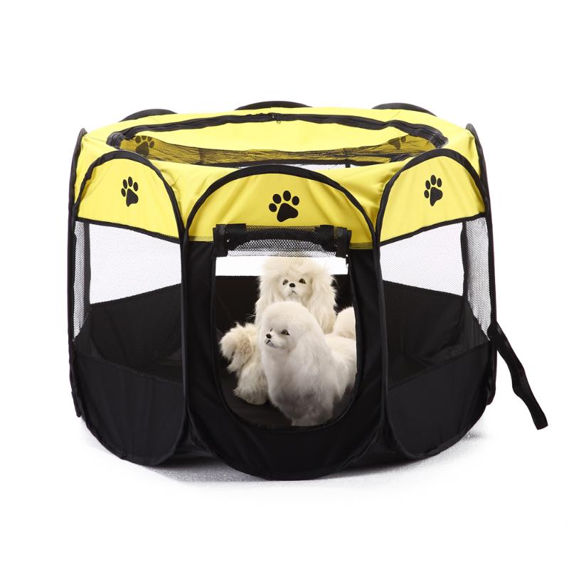Kennels & Pens Dog Pet Houses Folding Playpen Training Fence Bed Cat Tent House Cage Puppy Kennel Octagonal Outdoor