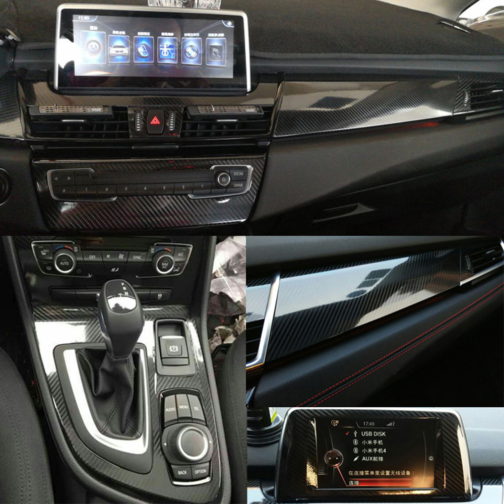 Car-Styling Carbon Fiber Car Interior Center Console Color Change Molding Sticker Decals For BMW 2 Series F22 F23 F45 F46/4 Door