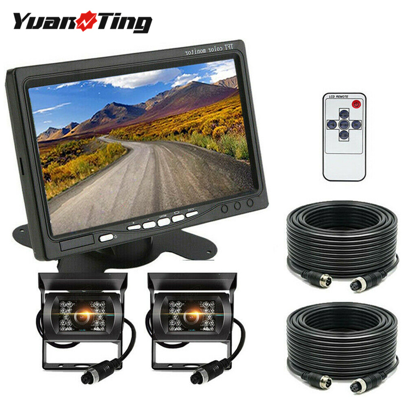 YuanTing Dual Backup Rear View IP68 Waterproof Night Vision CCD 4PIN Camera & 7'' Monitor Reverse System for Bus Trucks Trailers car
YuanTing Dual Backup Rear View IP68 Waterproof Night Vision CCD 4PIN Camera & 7'' Monitor Reverse System for Bus Trucks Trailers car
