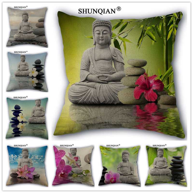Linen Cotton Buddha Stone Cover Custom Print Home Decorative Pillows Cases 45x45cm One Side WJY421-7 Pillow Case, Green
Linen Cotton Buddha Stone Cover Custom Print Home Decorative Pillows Cases 45x45cm One Side WJY421-7 Pillow Case, Green