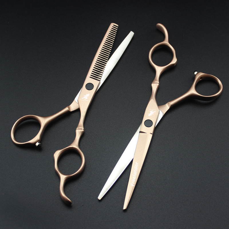 6 inch silver Japanese hair scissors razor and hairdressing scissors comb case professional hair dressing